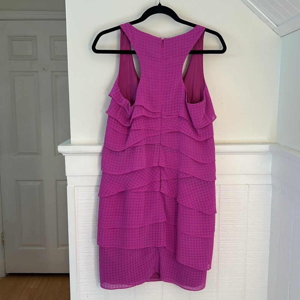 Shoshanna Orchid Color April Tiered Racerback Mini Dress size 4 - Picture 6 of 8
